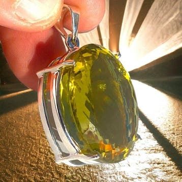 Buitengewoon Lemon Quartz - Ovaal-edelsteen - 165 karaat -
