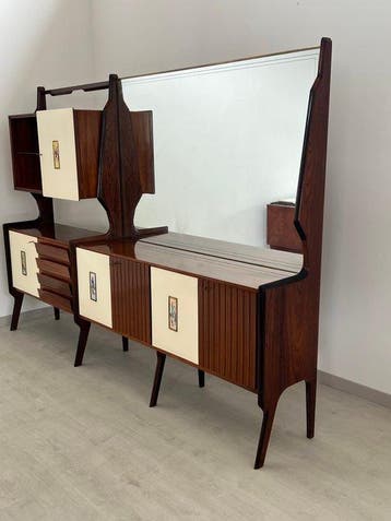 La Permanente Mobili Cantù - Crédence - Bois, Verre, Laiton