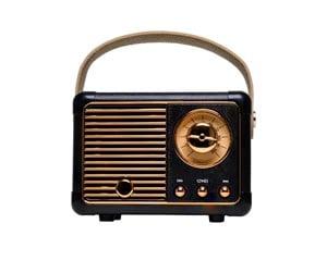 2dekans | Denver Zwart brons Vintage Radiobox - BTP-203B -, Audio, Tv en Foto, Luidsprekerboxen, Ophalen of Verzenden