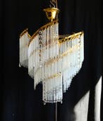 Plafondlamp - Messing, Kristal - Lustre Italiano spiraal