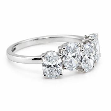 Zonder minimumprijs - Ring - 14 karaat Witgoud - 2.26ct. tw.