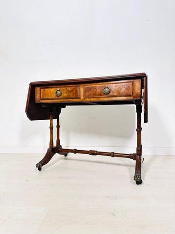 Reprodux - Tafel - Regency-mahonie uitslaande consoletafel