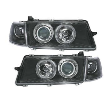 PHARES OPEL VECTRA A 88-95 ANGEL EYES FOND NOIR, Verzenden, Neuf