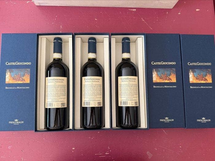 2020 Castelgiocondo - Brunello di Montalcino - 3 Flessen, Verzamelen, Wijnen