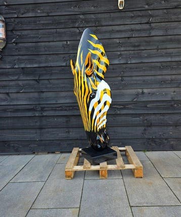 Beeld, XXL Zebra Head - 152 cm - Marmer, mgo - 2026