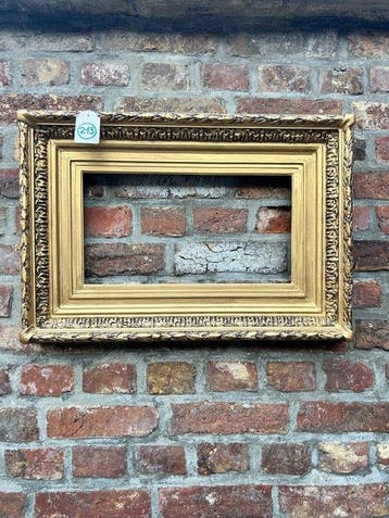 Lijst - 213. Antieke goud vergulde schilderijlijst. Voor, Antiek en Kunst