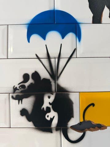Bubble - Banksy x Mondrian — The Blue Parachute