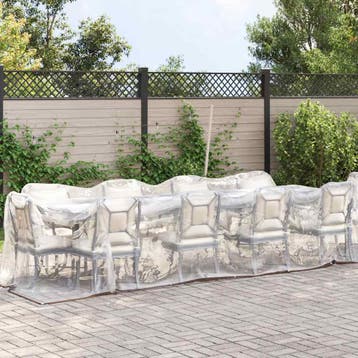 vidaXL Doorzichtig zeildoek met zeilringen 4x5 m, Verzenden, Nieuw