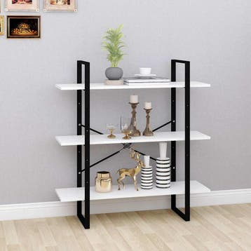 vidaXL Boekenkast 100x30x105 cm bewerkt hout wit, Verzenden