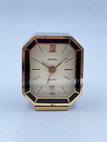 Horloge de table - swiza - Laiton, laque chinoise -