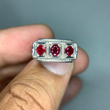 Zonder minimumprijs - Statement ring Zilver - 1.20ct. tw.