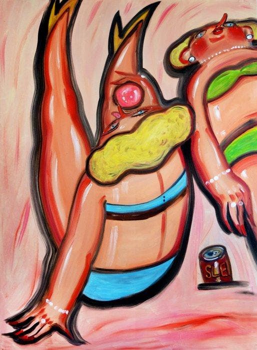 Yana Medow - Creamy Tease XXL, Antiquités & Art, Art | Peinture | Moderne