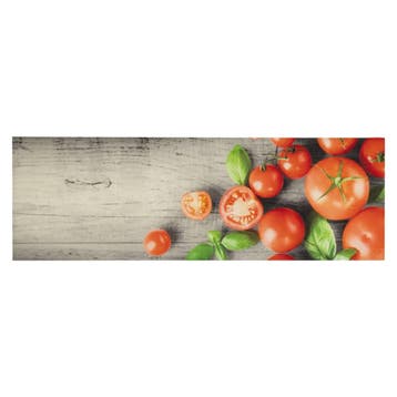 vidaXL Keukenmat wasbaar tomatenprint 60x180 cm fluweel, Verzenden, Nieuw