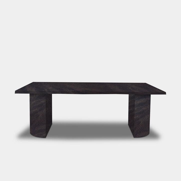 Tafel Boomstam Eikenhout  Half Rond  200x100, Maison & Meubles, Tables | Tables à manger