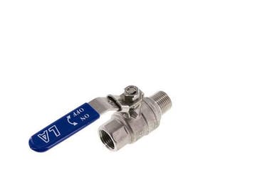 Robinet à boisseau sphérique à 2 voies en acier inoxydable,, Verzenden