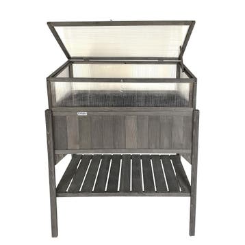 Lendo Online Bac Potager Surélevé avec Serre 98x49x120 Bois, Nieuw