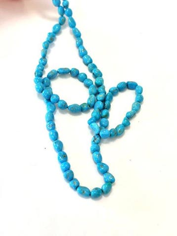 Turquoise - Zilver - Halsketting