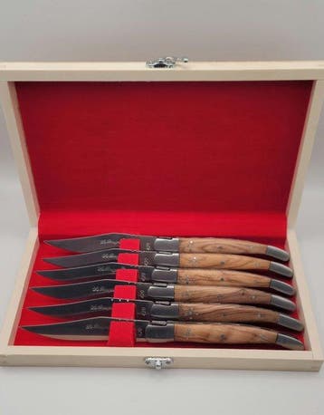 Le Bougna - Tafelmessenset - Staal, Hout - Steakmessen
