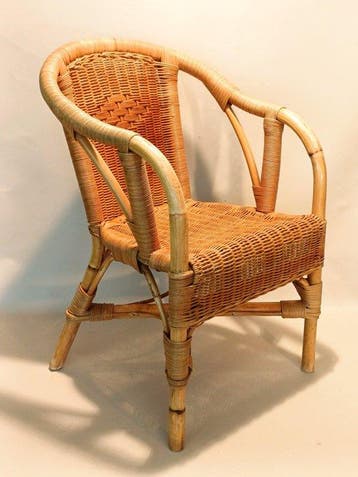 Rotan kinderstoeltje uit de 60s - Kinderstoel - Rotan