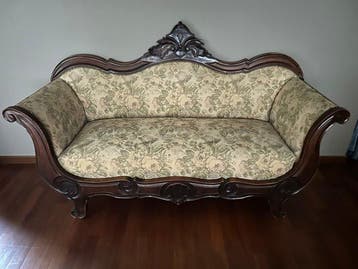 Sofa - Walnoot, Antiek en Kunst