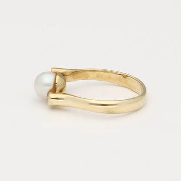 Bague - 14 carats Or jaune - Diamant, Handtassen en Accessoires, Ringen, Nieuw