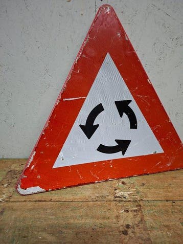 Rotonde bord - Verkeersbord - Aluminium