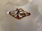 Goud gevuld, Zilver - Broche - Art Nouveau, Antiek en Kunst