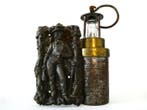 Lamp (2) - Decoratieve mijnwerkerslamp met daarbij een
