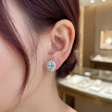 Oorbellen - 18 karaat Witgoud - 10.80ct. tw. Aquamarijn -, Nieuw