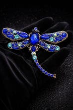 Mooi vintage Libélula-broche met Swarovski-kristallen -, Antiek en Kunst