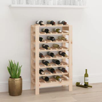 vidaXL Wijnrek 61,5x30x107,5 cm massief grenenhout, Verzenden