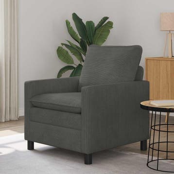 vidaXL bank / zetel Donkergrijs 76 x 81 x 87,5 cm Stof, Verzenden, Nieuw