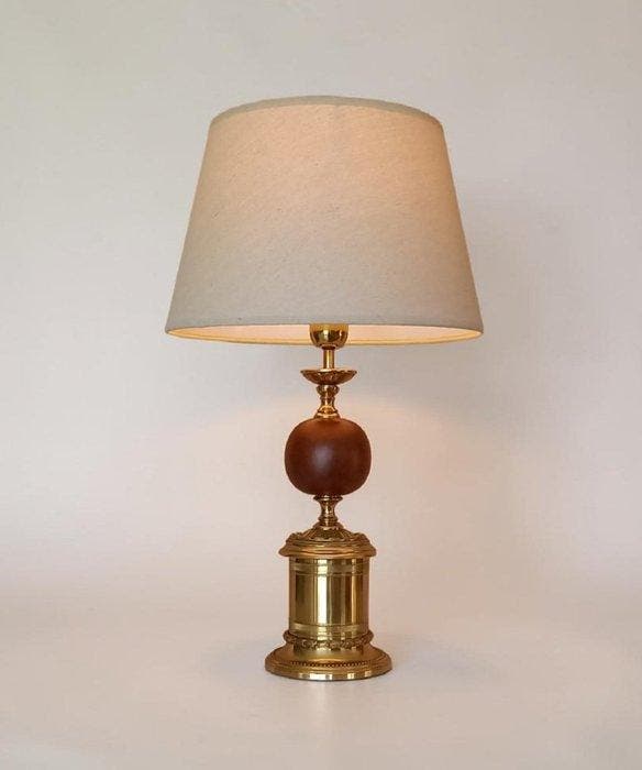 Lampe - Oeuf Autruche - Style Maison Charles - Modèle, Antiquités & Art, Curiosités & Brocante