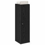 vidaXL Badkamerkast met rolhouder 20,5x22x72 cm zwart, Verzenden, Nieuw