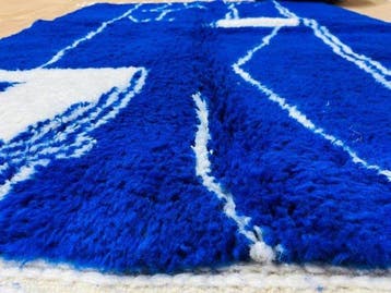 Berber - Vloerkleed - 300 cm - 200 cm - Nieuw Majorelleblauw