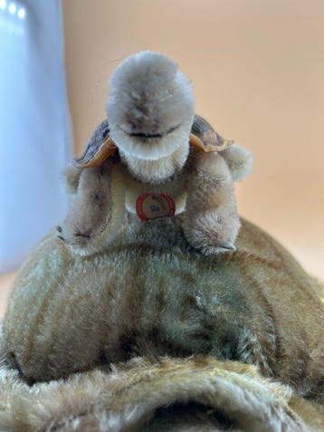 Steiff - Pluche speelgoed Schildkröte mit Baby - 1970-1980