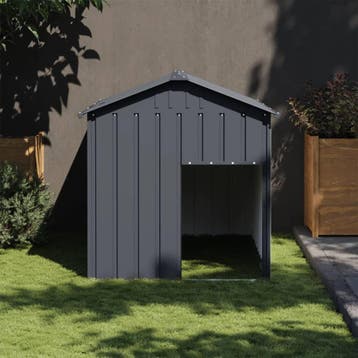vidaXL Hondenhok met dak 117x153x123 cm gegalvaniseerd staal, Verzenden