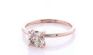 Zonder minimumprijs - Ring - 14 karaat Roségoud - 0.90ct.