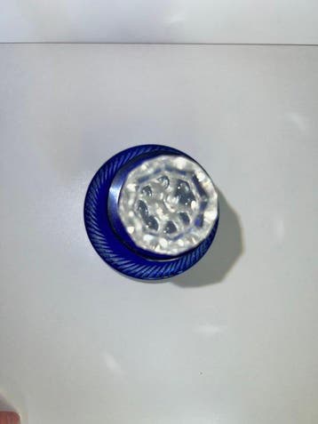 Karaf - Kristal - Blauw geslepen kristallen decanteerfles