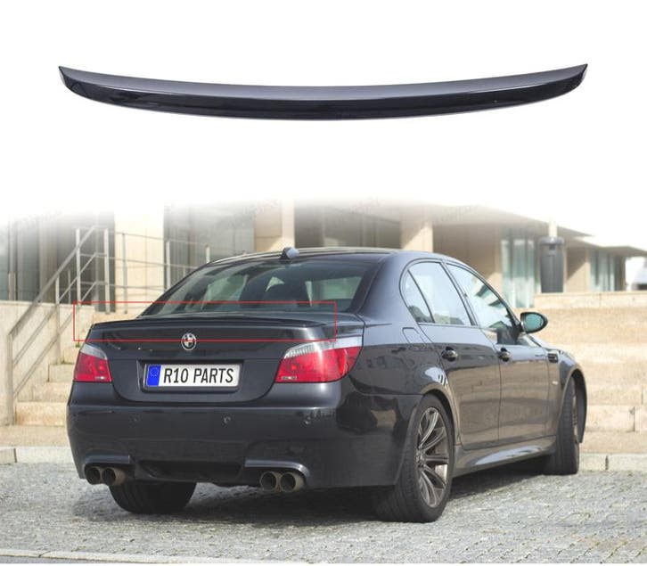 AILERON BECQUET BMW E60 LOOK M5 NOIR BRILLANT 03-10, Auto-onderdelen, Carrosserie, Verzenden