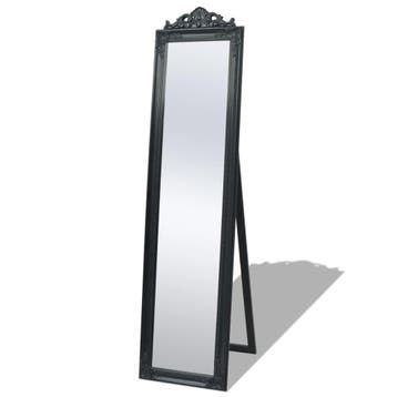 vidaXL Vrijstaande spiegel Barokstijl 160x40cm zwart, Verzenden, Nieuw