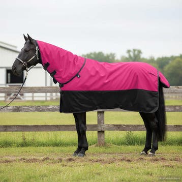 vidaXL Paardendeken Roze en Zwart 155 cm Polyester, Dieren en Toebehoren, Verzenden, Nieuw