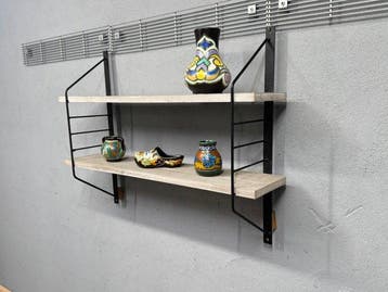 Étagère murale - Métal, Bois - système mural modulaire