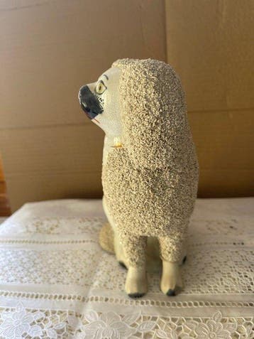 Figuur - Seated poodle figure (4) - Porselein