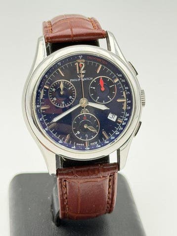 Philip Watch - chronograpjh swiss made sapphire - Sans prix, Handtassen en Accessoires, Nieuw