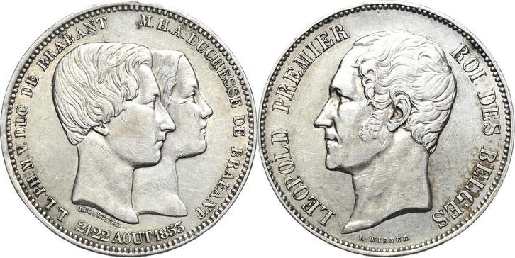 5 Francs 1853, Belgie-koenigreich Leopold I 1830-1865, Postzegels en Munten, Munten | Europa | Niet-Euromunten, België, Verzenden