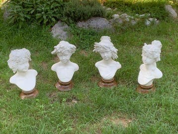 sculptuur, 4 stagioni - 38 cm - Keramiek