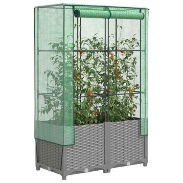 vidaXL Plantenbak verhoogd met kashoes 80x40x138 cm, Verzenden, Nieuw