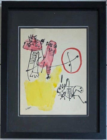 Karel Appel (1921-2006) - Cobra figuren, Antiek en Kunst, Kunst | Schilderijen | Modern