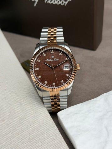 Mathey-Tissot - Brown linen Dial Date - Sans prix de réserve, Nieuw
